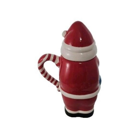 Temptations Christmas Santa Mug 24oz Blue bag holiday season gifts cocoa mocha - Picture 3 of 12